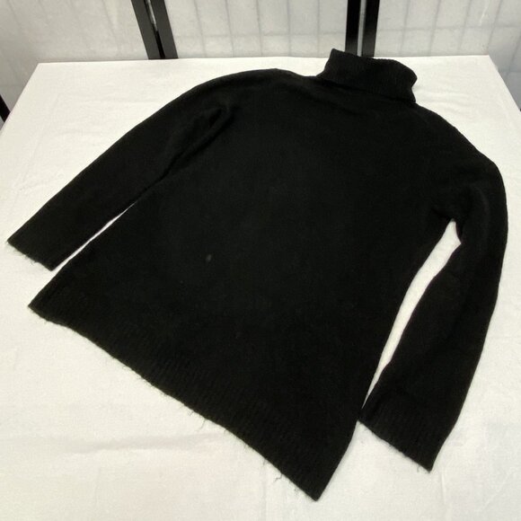 Calvin Klein Turtleneck Fuzzy Soft Knit Pull Over Sweater Black L Long Sleeve - Picture 10 of 13